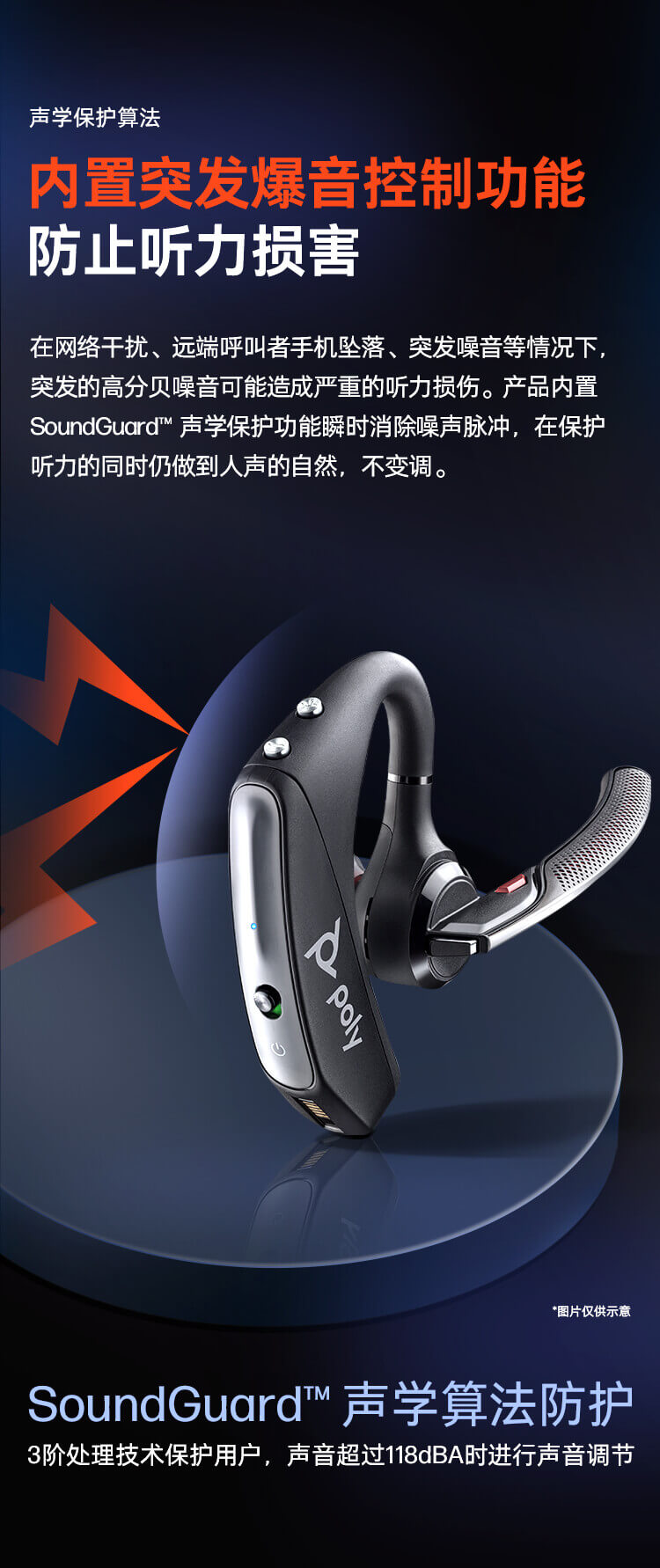 5200无线单耳蓝牙耳机 高清语音 智能降噪 超长待机 来电语音播报